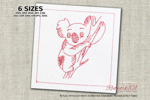 Baby Koala Embroidery Design Review for Small Business Merch