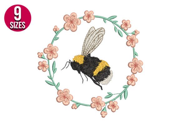 Bee Wreath: A Seasonal Embroidery Design for Holiday Collections