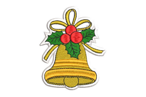 Christmas Bell with Bow: A Designer's Take on This Holiday Embroidery