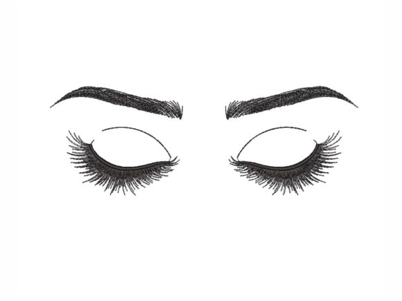 Eyelashes: A Beauty-Themed Embroidery Design for Personalized Gifts